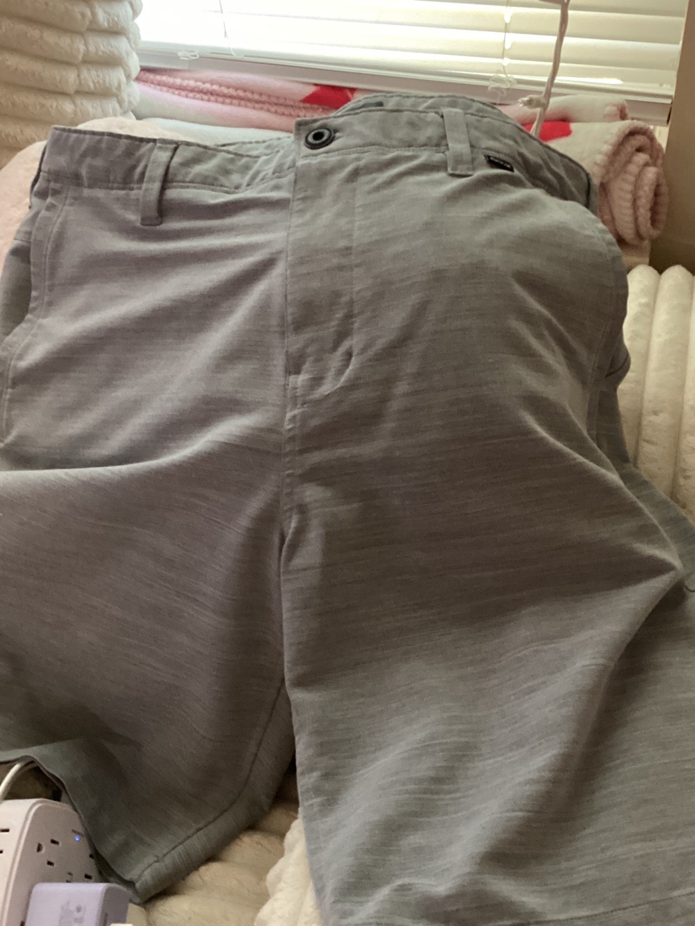 Hurley Men's Flat-Front Gray Shorts